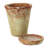Hillengas Round Cement Planter with Saucer and Distressed Finish-1379896041
