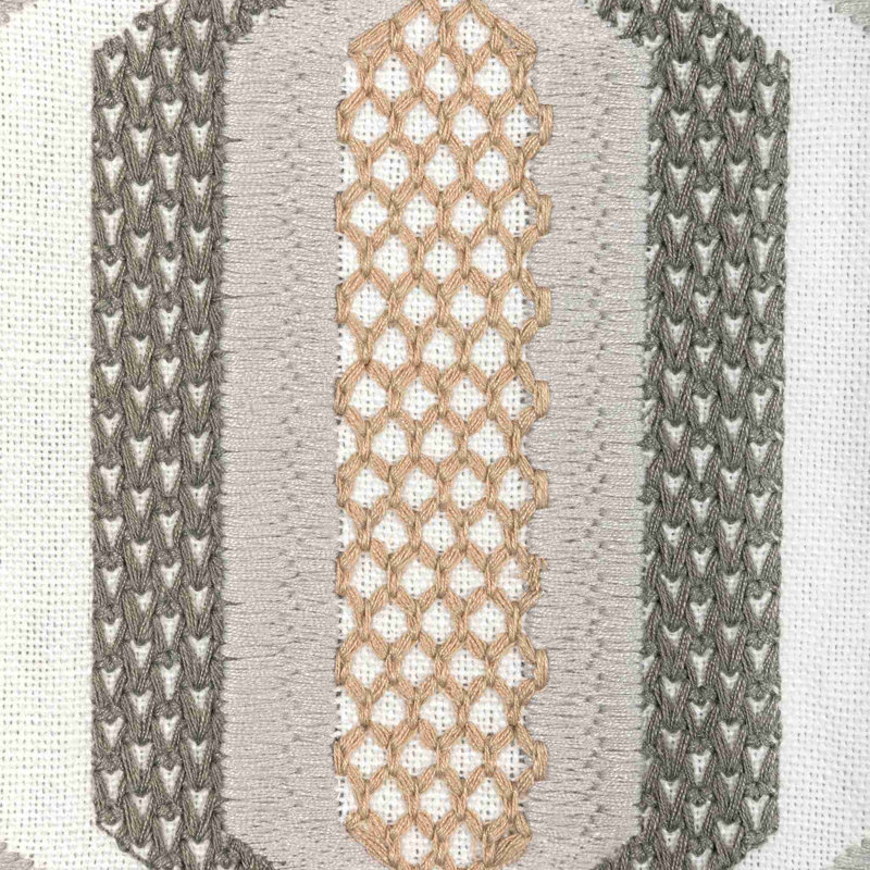 Trad Nouveau Kaleidoscope Emb Fabric, Natural