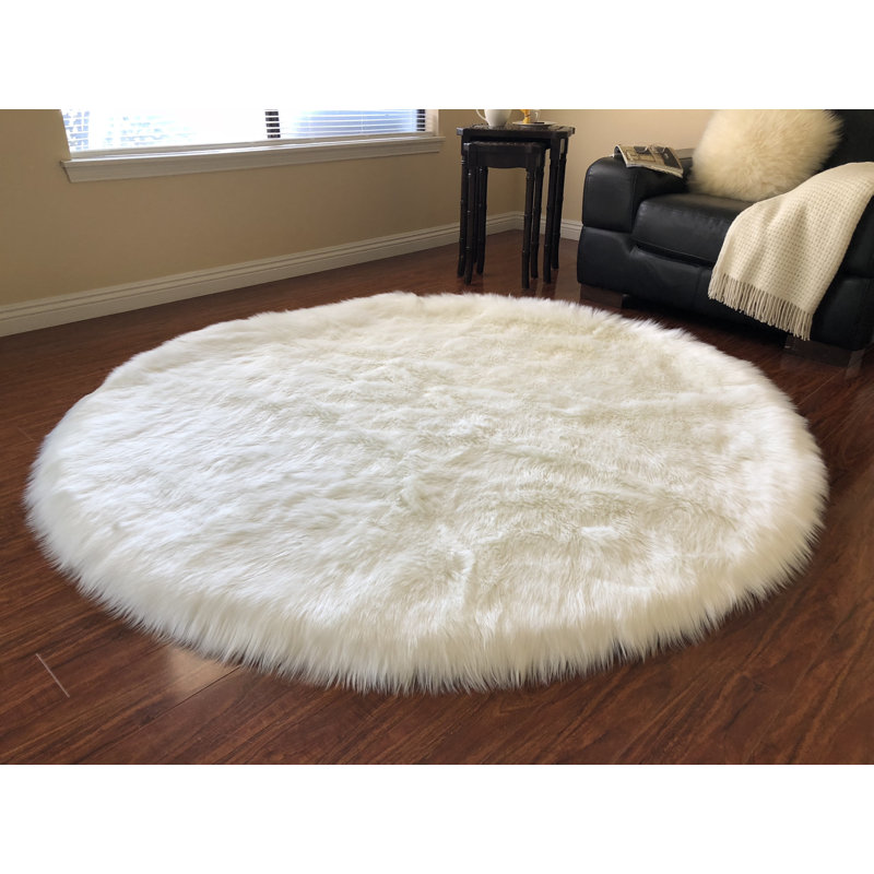 Tapis blanc cassé Whitner, Rond 10 pi