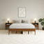 Structure de lit plateforme en bois de bambou sec massif de 15 pouces de hauteur, avec support en lattes de bois, style moderne et minimaliste, aucun sommier nécessaire, assemblage facile, brun-2031947281-2031947283