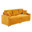 Velours côtelé orange de 80 po, trois sièges, escamotable, inclinable et pliable, porte-gobelet et coussins pour une retraite sophistiquée à trois avec une atmosphère détendue-1773250707