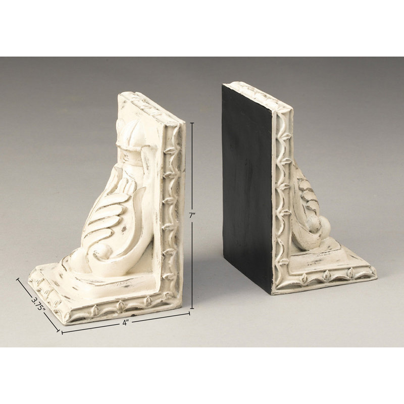 Serre-livres à feuilles, Blanc