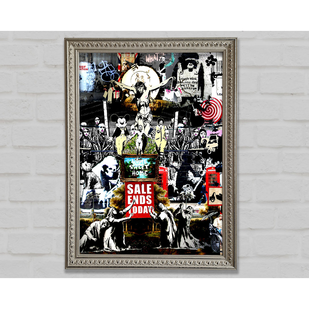 Banksy Collage 3 - Einzelne Bilderrahmen Kunstdrucke