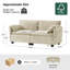 Esteban 188cm W Modern 2 Seater Sofa with Elephant Ear-Shaped Armrests-1719545327
