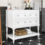 Ensemble de meuble-lavabo simple autoportant avec lavabo en céramique encastré Eftime Modern-1232683063