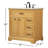 Hermes 32'' Single Bathroom Vanity with Carrara Marble Top-73359952