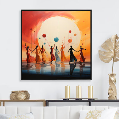 «Yellow Syn synchronized Dance Rhythms I - Dance», art mural