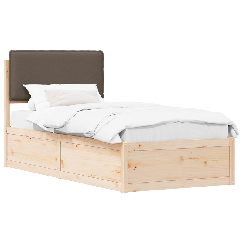 Bed Frame, 100 x 200cm, Taupe