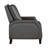 Push Back Reclining Chair Transitional Style Grey Color Self-Reclining Motion Chair 1Pc Cushion Seat Modern Living Room Furniture