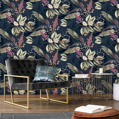 Gadsden 10.05m x 53cm Glitter Wallpaper Roll