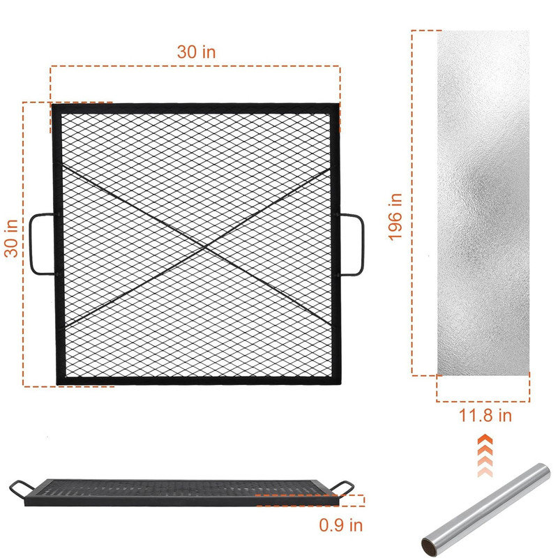 Carbon Steel, 0.9 cm H x 30 cm W x 30 cm D