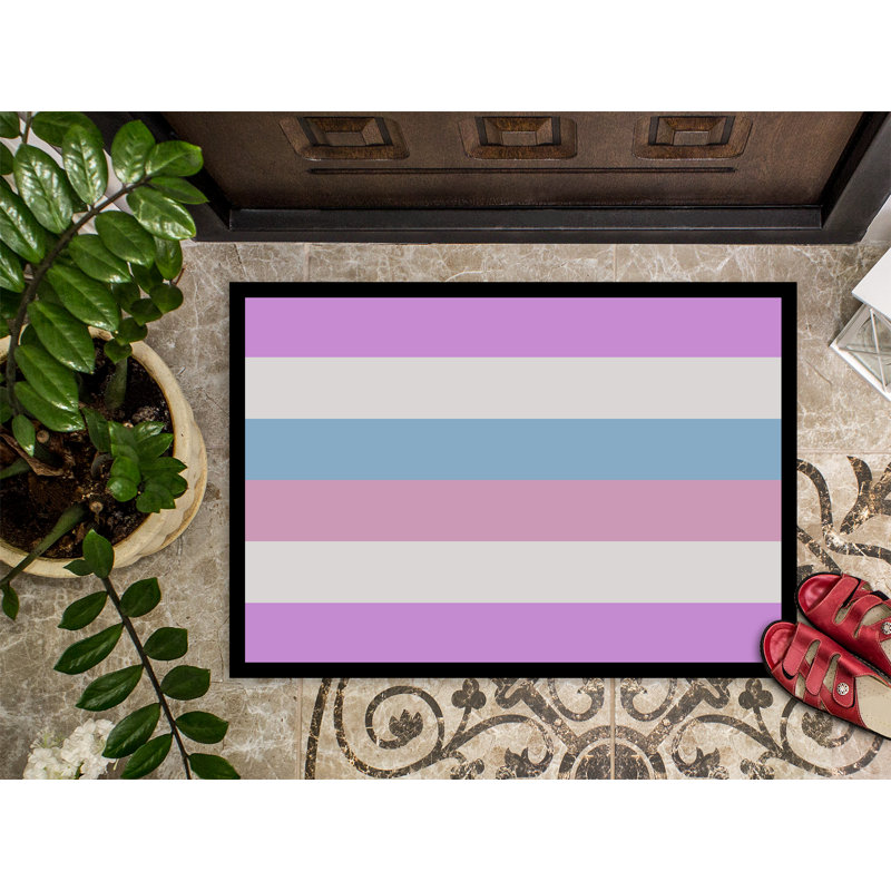 Tapis de porte USA Gay Pride, l 18 po x L 27 po, Fierté bigenre 1