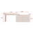 Dalasha Easy Installation Expandable 47.24 '' - 90 '' Cream Color Modern Makeup Vanity