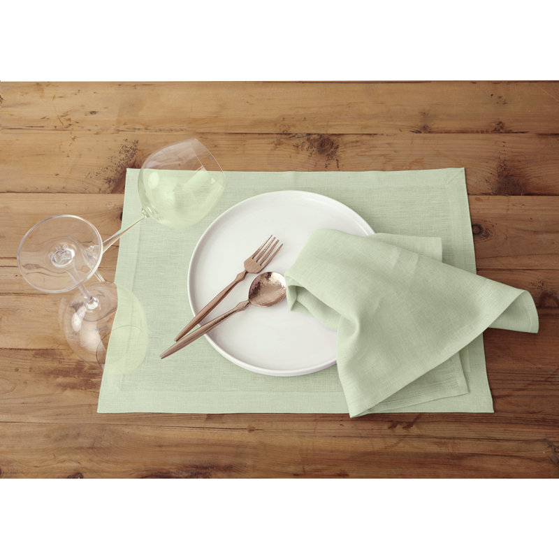100% Pure Linen Dinner Napkins - Fete, Sage Green