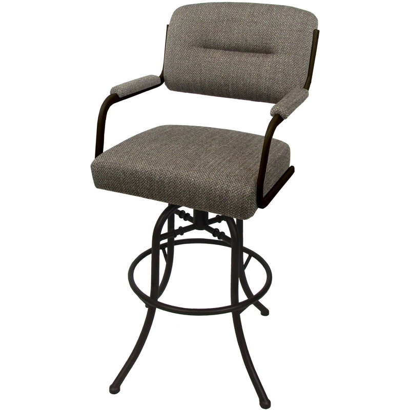 Tabouret de bar pivotant 30 po Jomiah, Brun, Brun clair