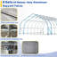 20 pi L 30 pi. D Abri d'auto robuste, tente de voiture portative en forme d'arc, protection contre les rayons UV imperméable avec des parois latérales et des portes enroulables, installation facile pour un camion de voiture-bateau, abri extérieur de tente de voiture en tissu toutes saisons-128975954