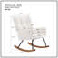 Chaise berçante rembourrée avec dossier haut Comfy