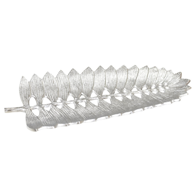 Bayou Breeze Izola Aluminum Tray, Silver