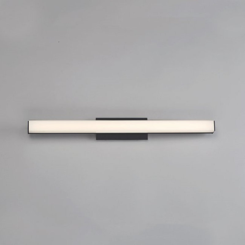 Salcedo Dimmable LED Bath Bar, Black, 3000K, 3" H x 36" W x 2.75" D