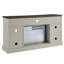 Meuble télé électrique pour foyer 60 po - blanc jasmin. Chaleur 1500W, 4 options de luminosité de la flamme, double protection, effet télé réaliste de l'armoire télé à distance de 60 po, multi-surchauffe 5000 / H