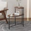 Petites tables basses Canapé moderne à 2 niveaux avec tablette de rangement et tables de bout en bois-1458336403