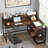 Reversible L -Shaped Computer Desk with Monitor Stand-301469166