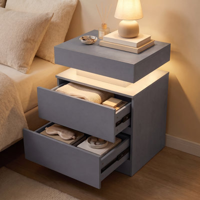 Westerly Wooden Nightstand with Charging Station