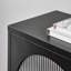 Natela Metal & Glass Cabinet Sideboard with Single Door - Modern Deco Style