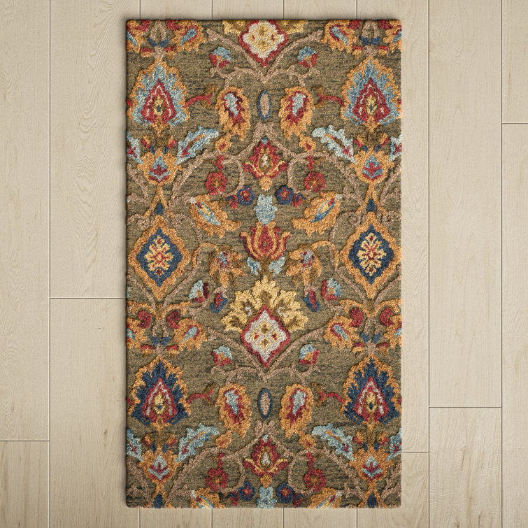 Floral Wool Hand Tufted Area Rug