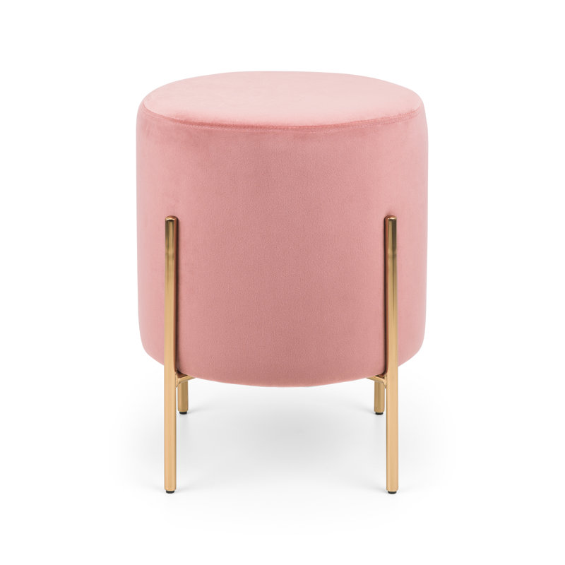 Accringt Stainless Steel Accent Stool, Pink