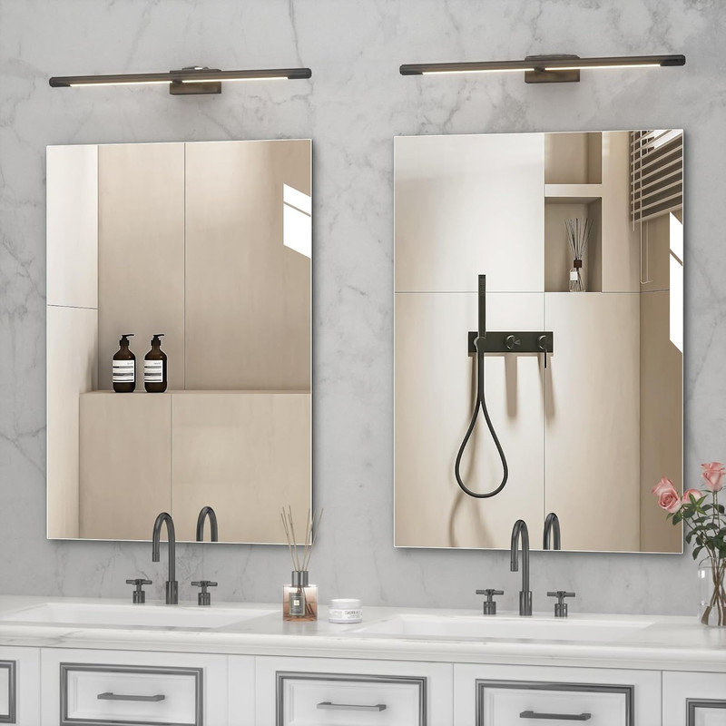 Bathroom Mirror for Wall Vanity Mirror 20"x28"-1pcs, Frameless Mirror for Bathroom Sink, Rectangle Modern Horizontal or Vertical