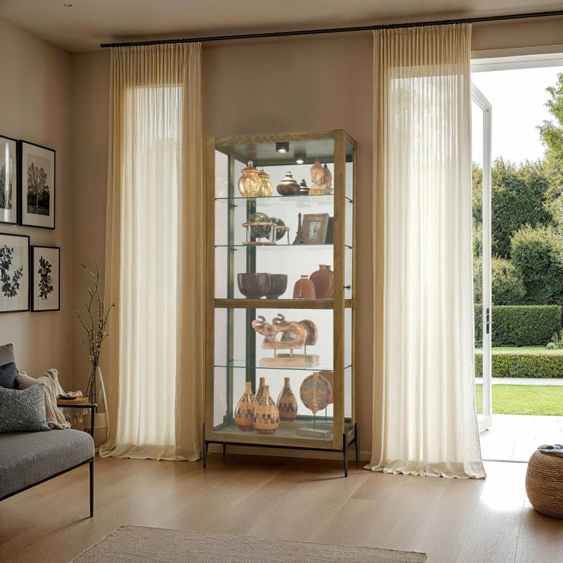 Ansel Lighted Curio Cabinet