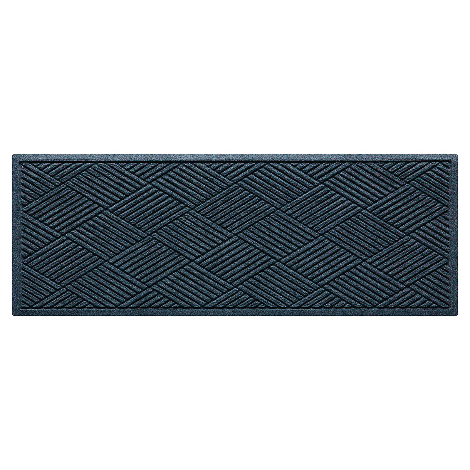WaterHog Diamonds Non-Slip Doormat, Navy, Runner 22" W x 60" L