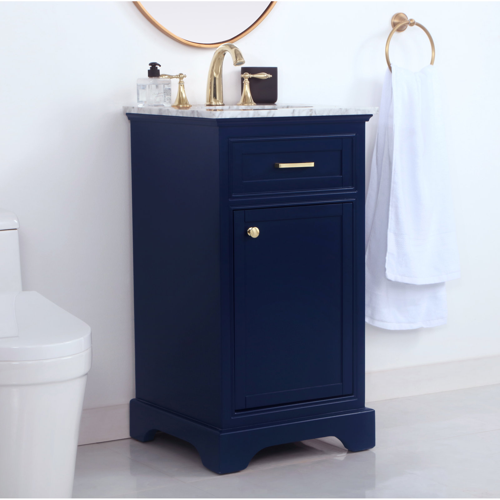 Hermes 19'' Single Bathroom Vanity, Blue