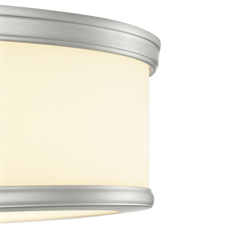 Merritt Glass LED Flush Mount, Brushed Nickel