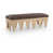 Brown Velour Fur Fabric / Natural Finish
