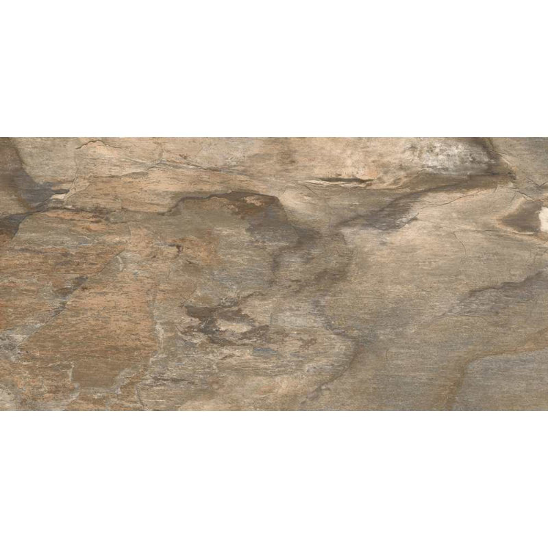 Wells Stone 12" x 24" Porcelain Stone Look Wall & Floor Tile, Multi Brown