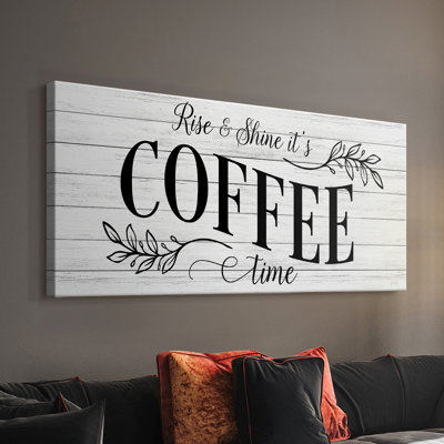 Coffee Time - Toile tendue avec châssis - Prêt à accrocher