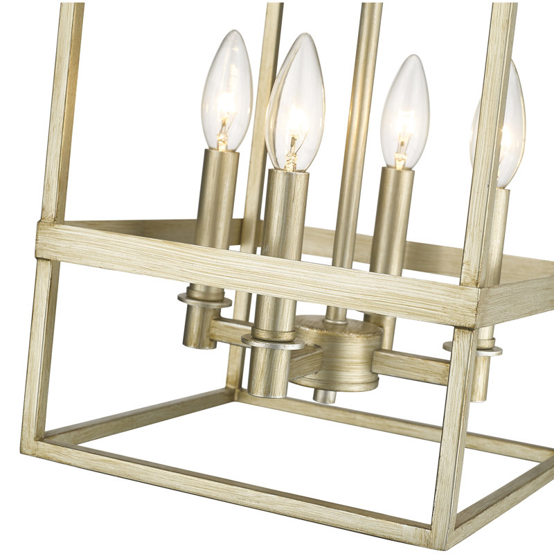 Luminaire suspendu à 4 lumières, H 18,25 po x l 10 po x P 10 po