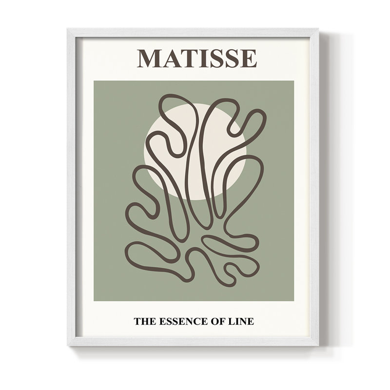 Matisse CX III, reproduction encadrée - bois massif, Blanc, H 14 po x l 11 po