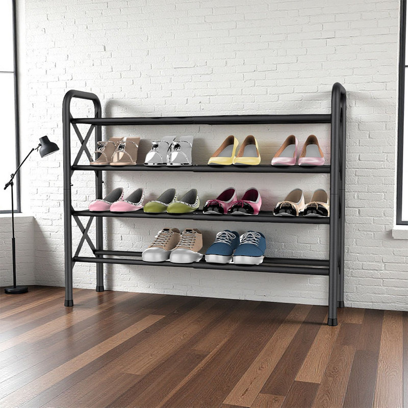 For Home, Entryway, Bedroom & Doorway，Shoe Rack, Black