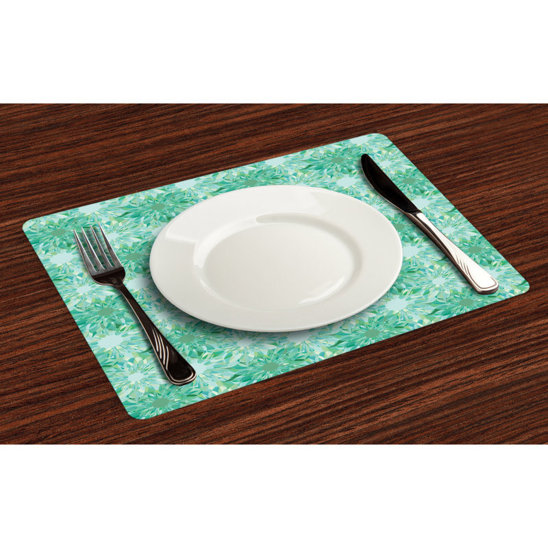 Polyester Floral Rectangle Placemat