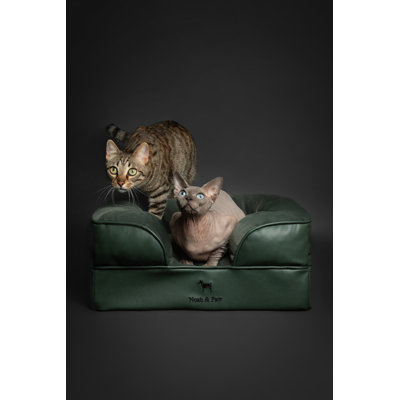Noah & Paw Large Dog Bed, Orthopedic Dog Beds, Eggshell Memory Foam Infused with Cooling Gel, Inner Cover, Waterproof, Machine Washable (Faux Leather Sofa Collection)