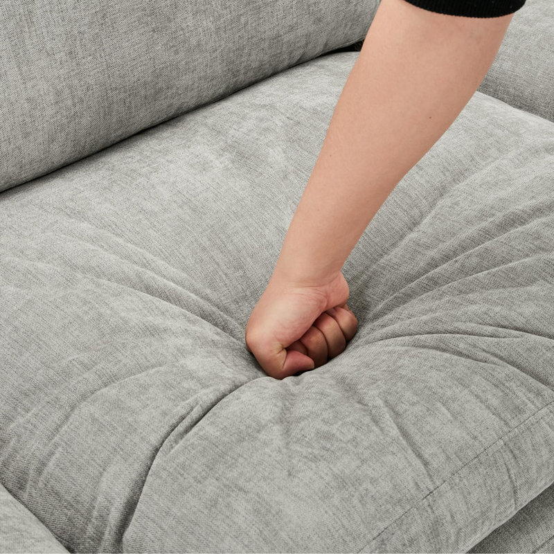Ensemble de canapé rembourré Cozy surdimensionné Comfy Cloud Sofa, Gris clair