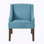 Fauteuil d'appoint rembourré en tissu massif avec pieds en bois massif de style Mid-Century-130375319