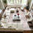 Washable Abstract Area Rug - Rugs for Living Room Large Non Slip Indoor Entryway Rubber Backing Carpet Bedroom Kitchen Distressed Stain Resistant Floor Decor Mat Machine Washable Brown-1122920644
