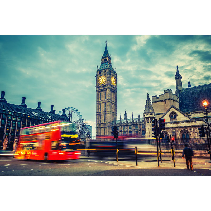 London At Early Morning by Sborisov - Wrapped Canvas Print, 30cm H x 46cm W