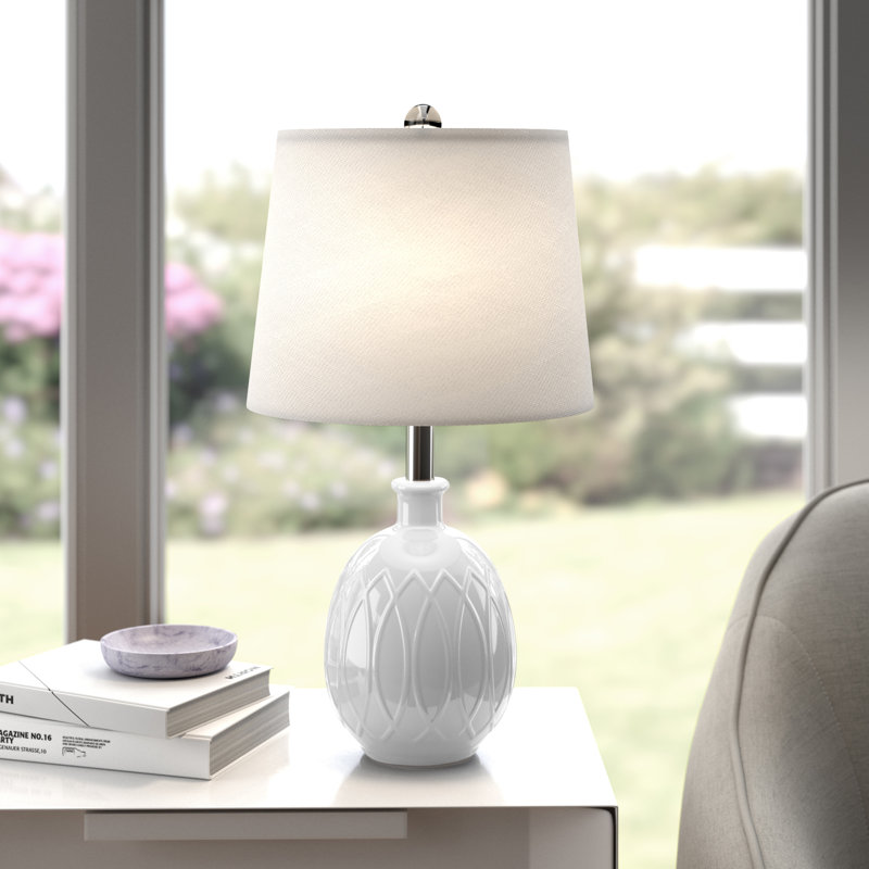 Lampe de table 21 po Chyler, Blanc