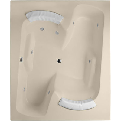 Penthouse 72'' x 59.75'' Gel Coat Bathtub
