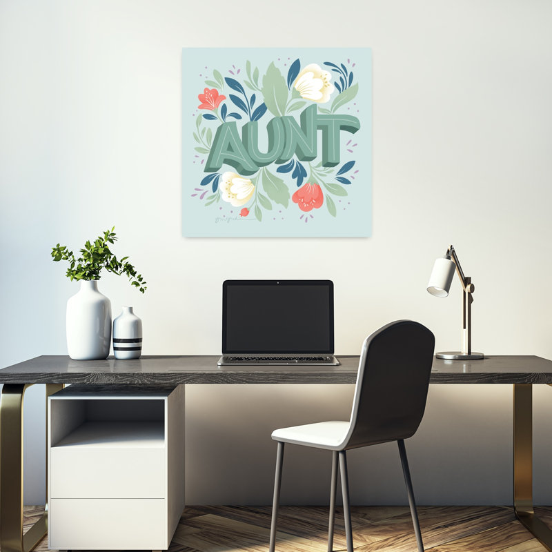 Tante, art floral contemporain, H 18 po x l 18 po